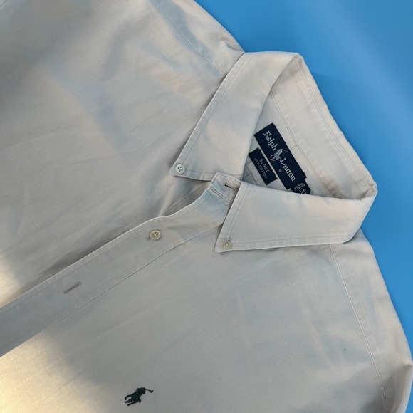 Ralph Lauren Other - VTG 90s Ralph Lauren Blake Button Up Shirt Men's XXL Solid Off White‎ Cotton